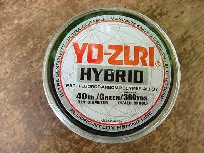 Yo Zuri Hybrid Green Fluoro Nylon 40 Lb. Line, 360 Yds  