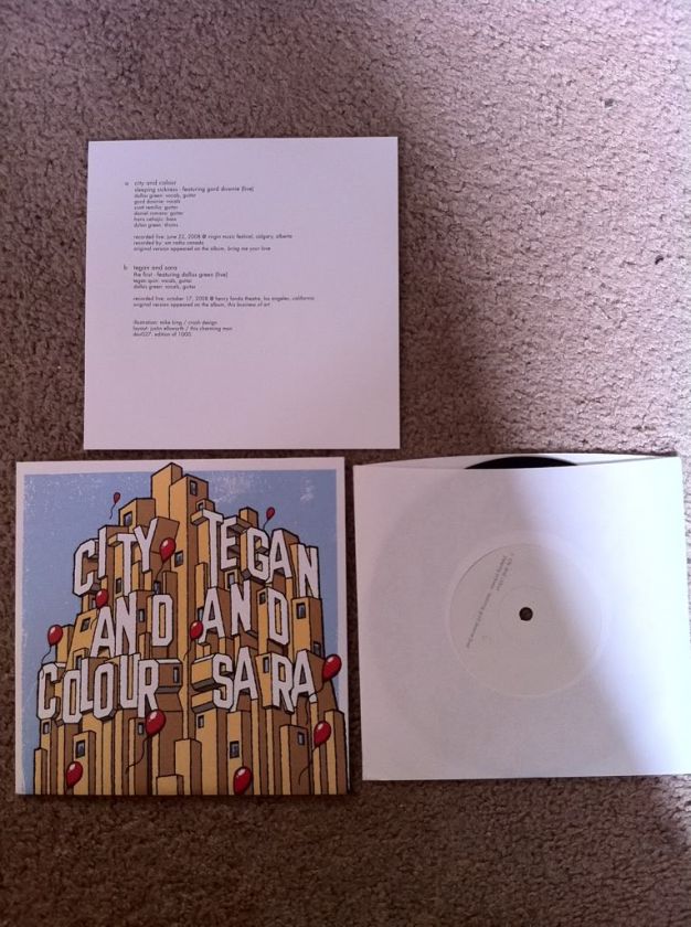 Tegan and Sara City and Colour Split Tour 7 OOP Vinyl RARE  