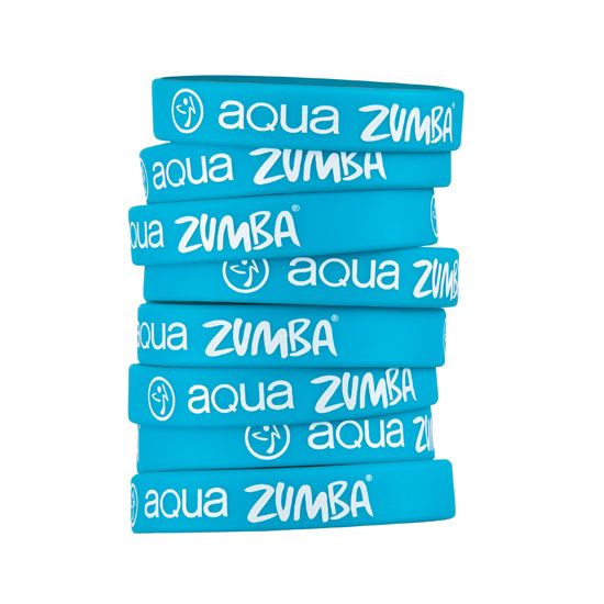 Aqua Zumba Rubber Bracelets Ships Fast  