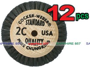 12pcs. 2C Brushes 2 Row Chunking For Polishing 0715  