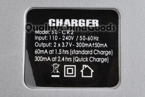 CR2 1000mAh 3.0V Rechargeable Battery + CR2 Charger  