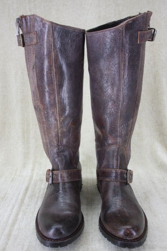 s Sendra 8822 Distressed Tall Boots Brown Leather 7.5 $590 