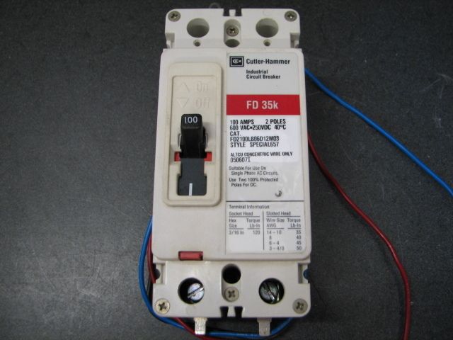 Cutler hammer FD2100LB06D12M03 100A 2 P Circuit Breaker  