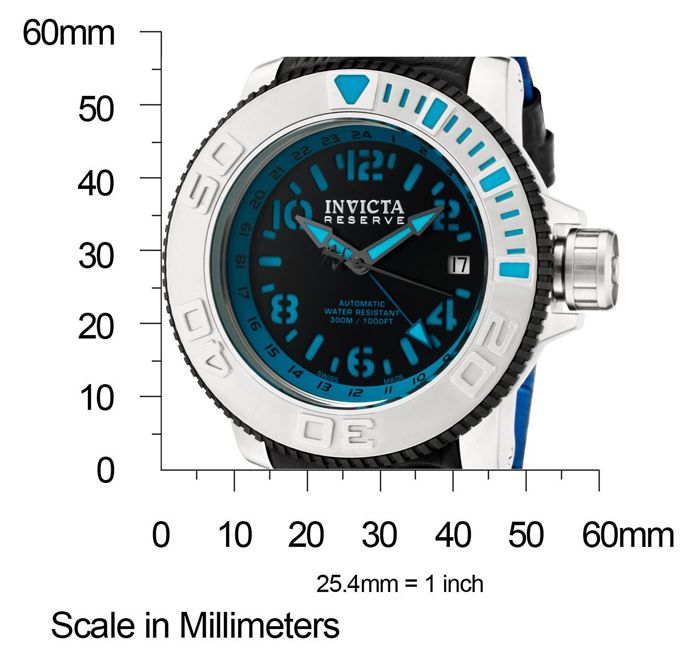 Invicta 1130 Sea Hunter Reserve Automatic GMT Stainless Steel Leather 