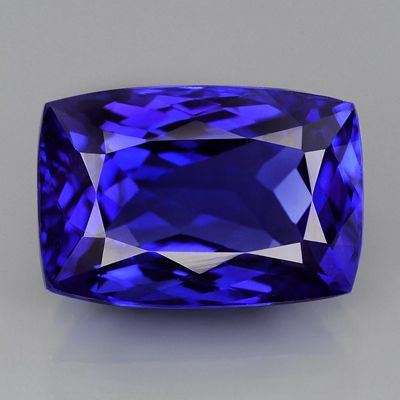 CERTIFIED Natural Gem 5.18ct Cushion AAA Violetish Blue TANZANITE, D 