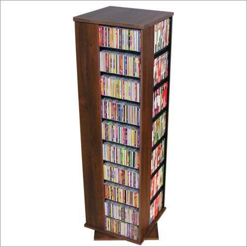 Oak/Black 1160 CD/DVD Revolving Storage/Tower/Rack  