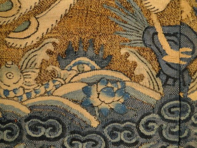 Antique 19C. Chinese Kesi Textile 9th Civil Rank Badge  