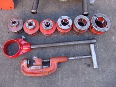 RIDGID 400 PIPE THREADER THREADING MACHINE 1/8   2 12R DIE SET  