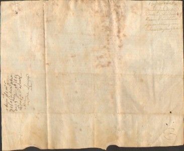 101113   OLD FRENCH DOCUMENT   1665   de la Cousture