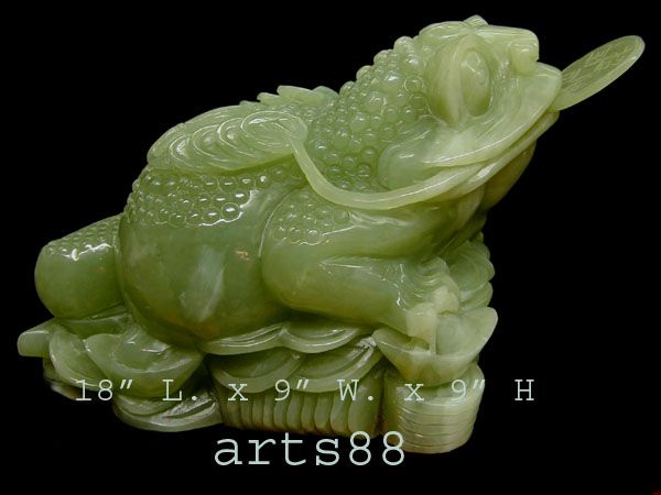 JADE Money Frog 3 Legged TOAD Prosperity to Wealthy #18  