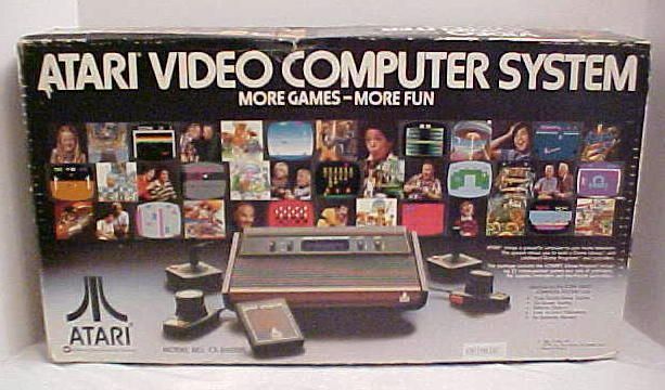 ATARI 2600A 4 SWITCH SYSTEM 1980 COMPLETE IN BOX WITH GAME SER 