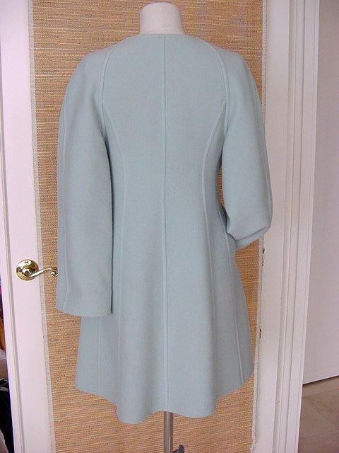 HERMES Vintage DOUBLEFACE COAT baby blue MINT 4  