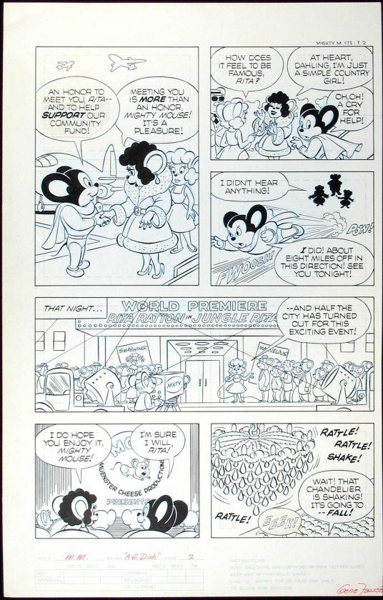 GENE FAWCETTE   Orig 4 pg Story Art SCUBA DIVING STORY  