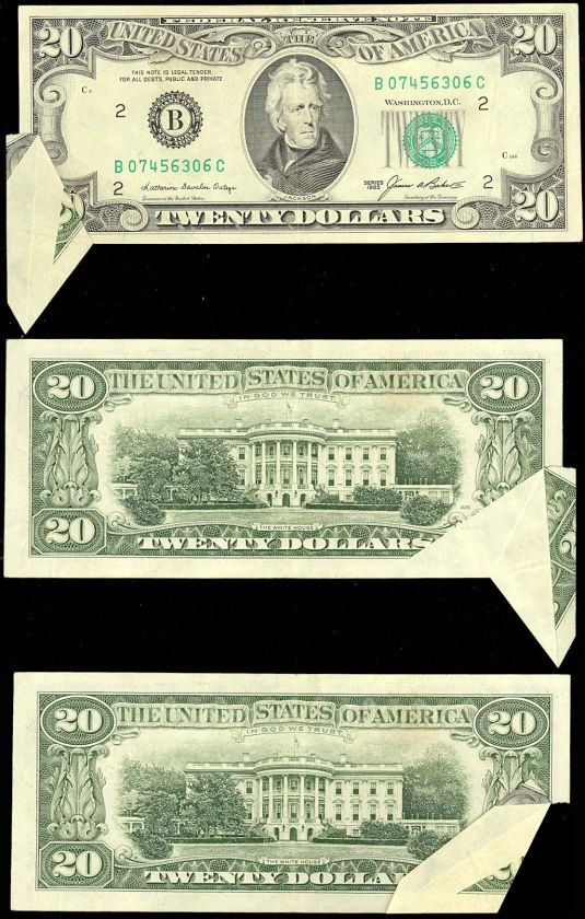 20 1985 HUGE BUTTERFLY FOLD OVER MAJOR ERROR *  