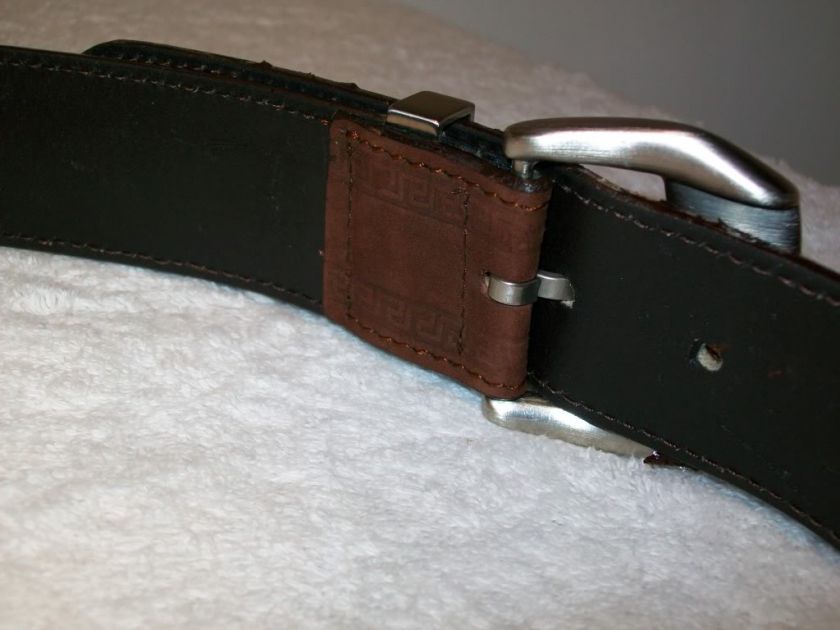 Style Calfskin belt with multiple signature Versace Medusa heads