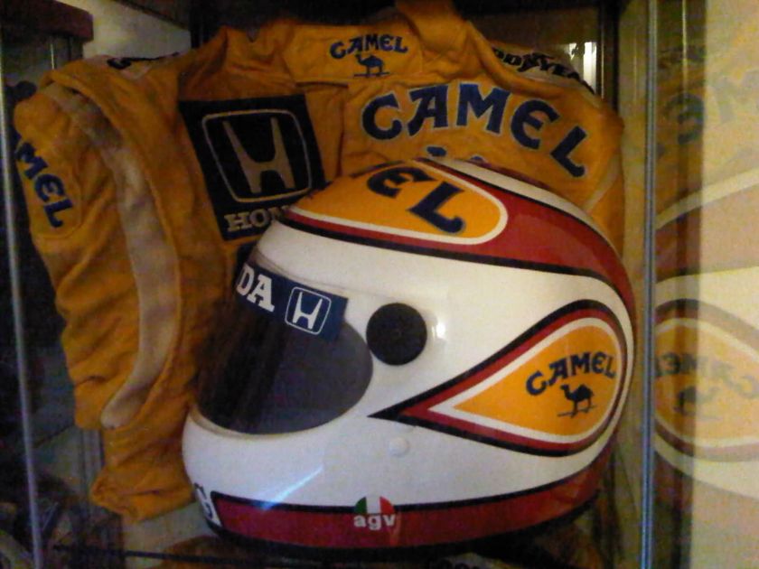 F1 WORLD CHAMPION NELSON PIQUET CAMEL LOTUS HONDA AGV APPROVED HELMET 