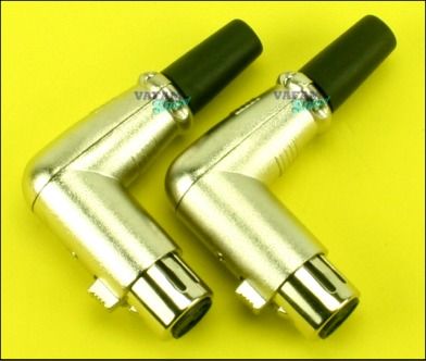 Right Angle / 90 Degree XLR Female Connectors  