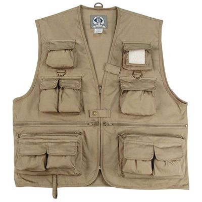 KIDS KHAKI UNCLE MILTYS TRAVEL VEST SMALL   XLARGE  