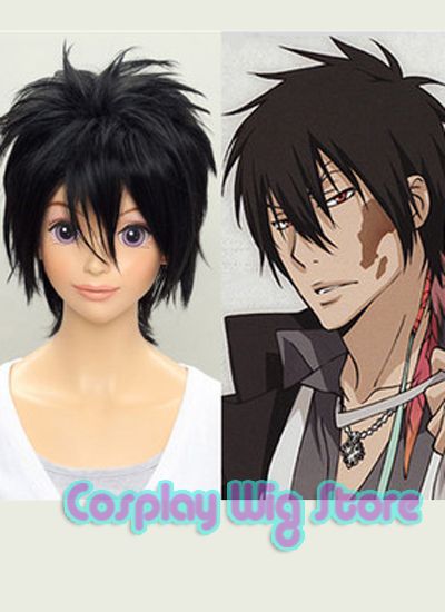 Hitman Reborn Xanxus 10 Years Short Black Cosplay Hair Wig  