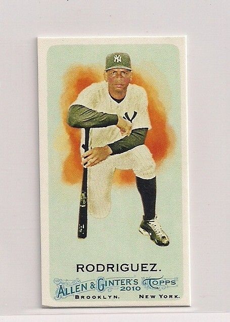 2010 Allen & Ginter Alex Rodriguez Mini Card #285  