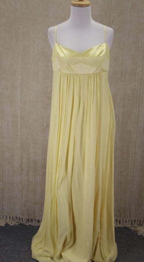 BCBG MAXAZRIA Silk Chiffon Gown Maxi Dress Size 10 NEW Spaghetti strap 