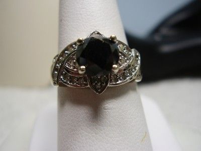 WOW 14K White Gold Black and White Diamond Ring  