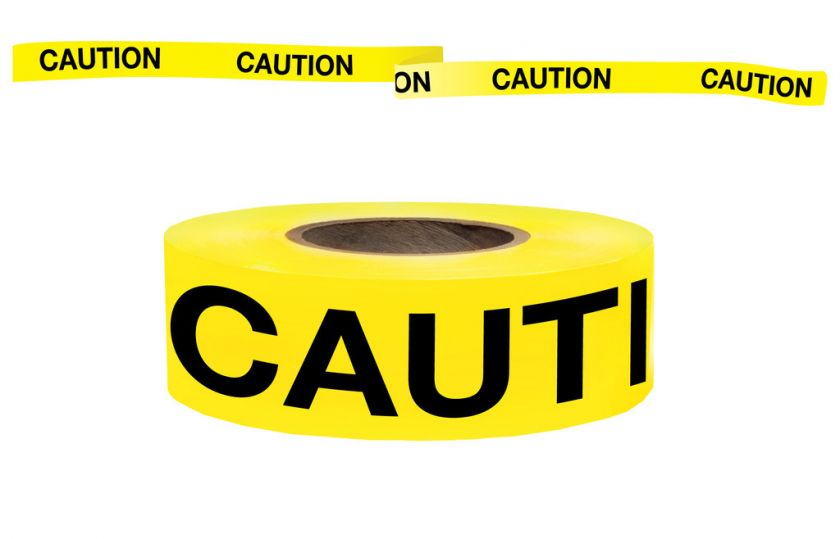 CAUTION Barricade Tape 3 Wide x 300 FT 1 Roll  