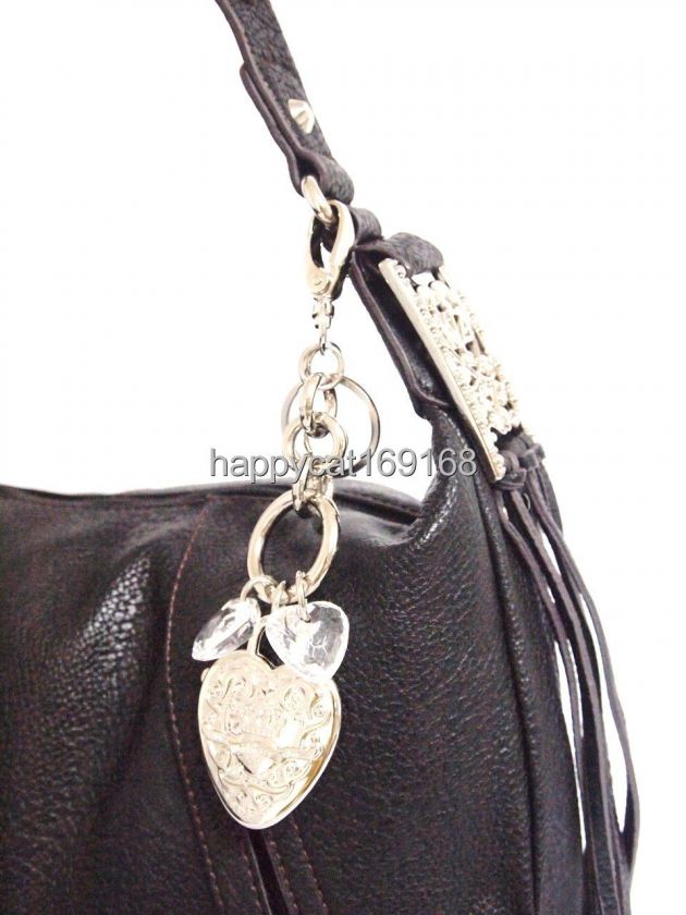   VanZeeland Luxury ZipTop SlouchyHoboBag w/Tassel Details Black kv 394