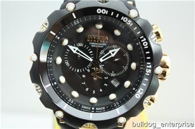 Men Invicta 1521 Reserve Venom Generation II 2 Black Chronograph Swiss 