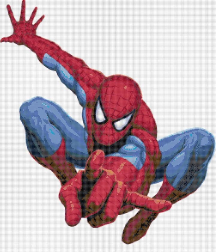 Spiderman Comic Handmade Cross Stitch Pattern Chart  