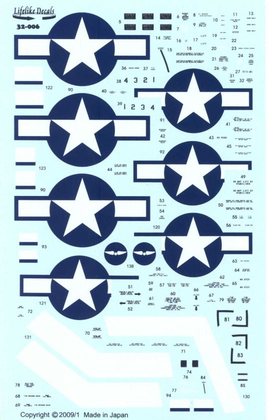 Lifelike Decals 1/32 REPUBLIC P 47D THUNDERBOLT Part 1  