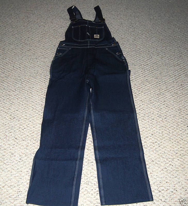 REED DARK BLUE BIB OVERALLS SIZE 50 x 30 NEW  