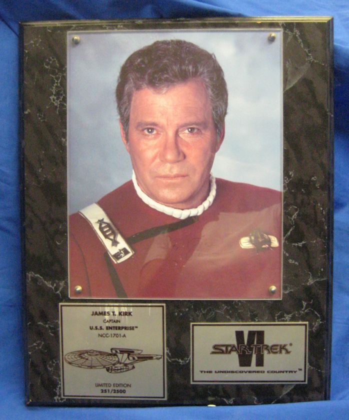 Signed Numbered William Shatner Captain Kirk Autograph  