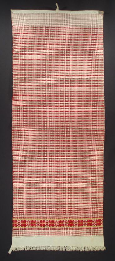 ANTIQUE Slovak Folk Textile ethnic hand weaving towel baby christening 