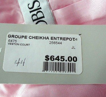 NWT $645 JOBIS Germany   Pink tweed blazer jacket w/ jewel buttons 