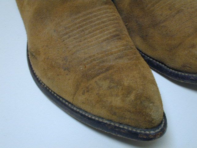 Tony Lama Tan Suede Rough Out Western Cowboy Boots Mens 11 6987  