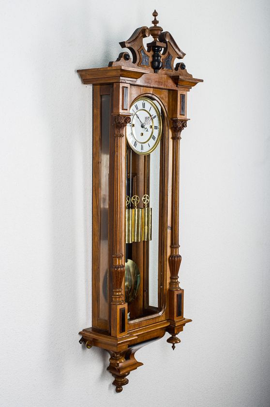 Antique Gebr. Resch Vienna 3 Weight Wall Clock approx.1870 80  