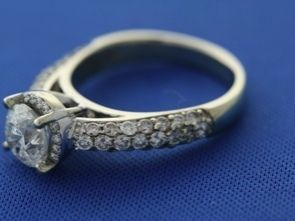 14k White Gold 3.45ct Round Diamond Halo Cathedral Ring  