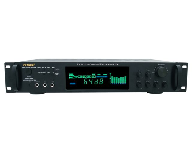 RSQ DAT 888 600Watts Karaoke Mixing Amplifier w/ Tuner & Cooling Fan