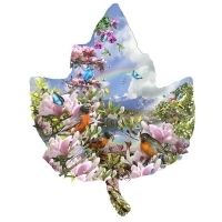   Spring Artist Lori Schory SHAPED 1000 Piece Jigsaw Puzzle  SunsOut NEW