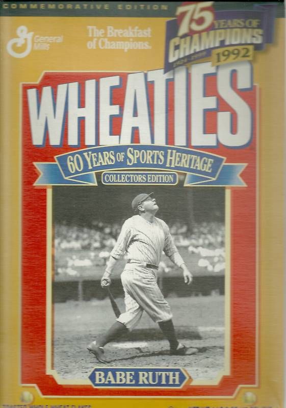 WHEATIES 75 YEARS OF CHAMPIONS 1924 1999 BABE RUTH  