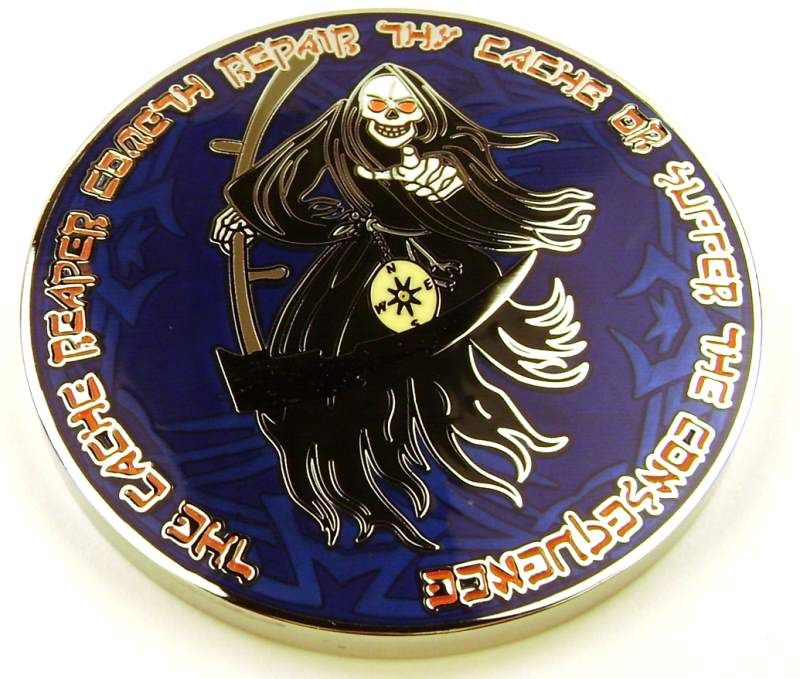 Cache Grim Reaper September 2008 Geocoin Club Trackable  