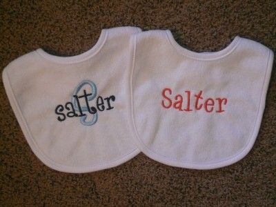 New* Personalized/Monogrammed Bibs *Set of 2*  