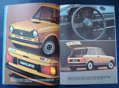 AUTOBIANCHI A112 ELEGANT ABARTH BROCHURE 1978 (ITALIAN)  