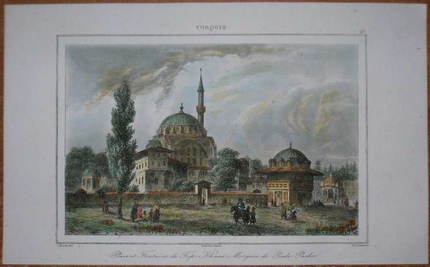 1840 print PIYALE PASHA MOSQUE, ISTANBUL (#47)  