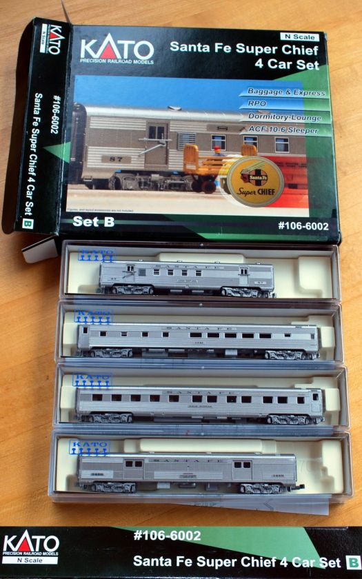 ATSF Santa Fe Super Chief Passenger Set B Kato 106 6002 N Scale [AP17 