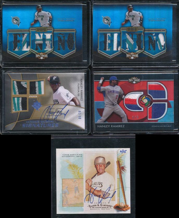   RAMIREZ SICK PATCH AUTO AUTOGRAPH SUPER LOT, TRIPLE THREADS WBC /3 /9