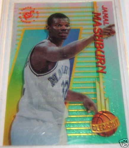 Jamal Mashburn 93 94 Topps Stadium Club ClearCut Insert  