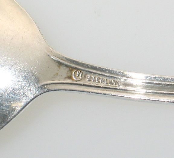 WATROUS GOVERNOR WARREN STERING SILVER SUGAR SPOON 1918  