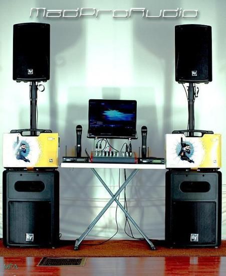   ENTERTAINMENT DJ KARAOKE LAPTOP SYSTEM SHURE OVER 300 DISC MIXER NEW